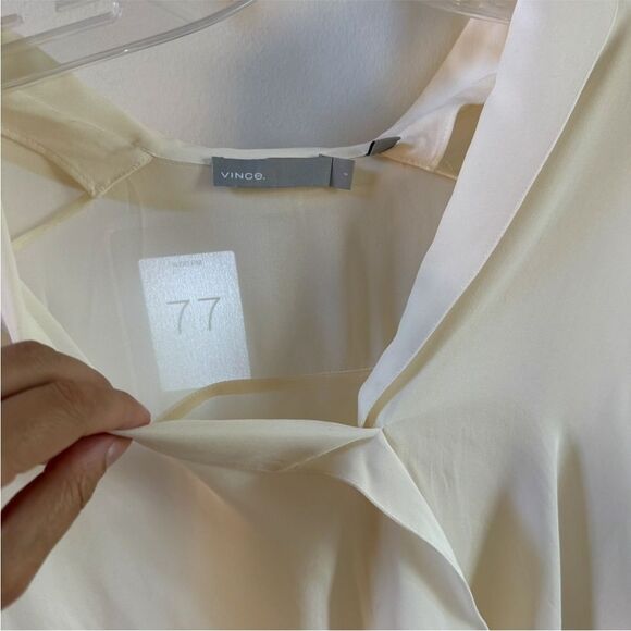 Vince Silk Blouse Ivory 2 NWOT - Picture 3 of 14